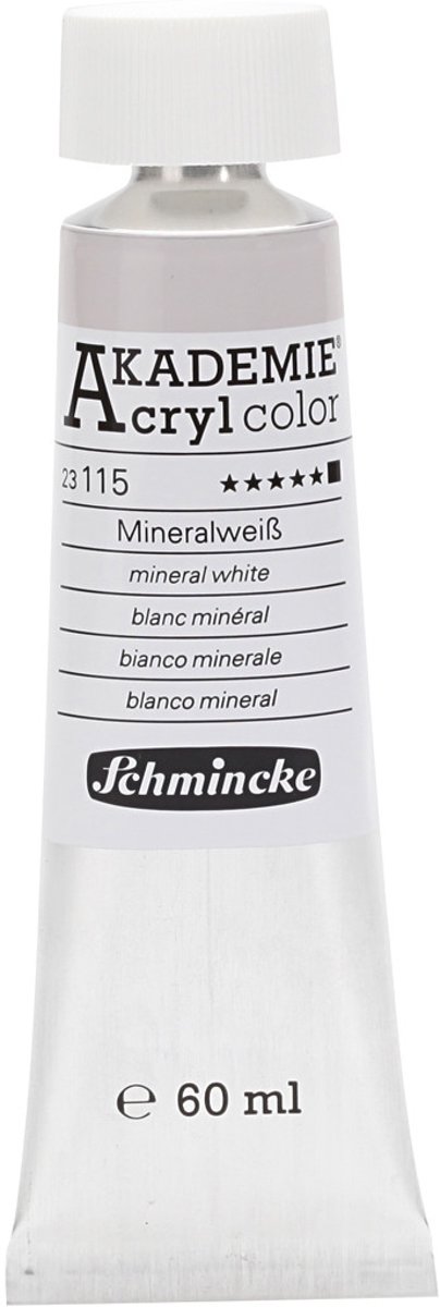 Schmincke AKADEMIE® Acryl color , mineral white (115), opaque, , 60ml [HOB-319510]